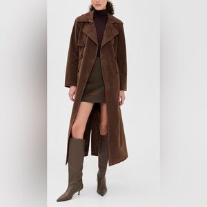 Avec Les Filles Suede Trench Coat